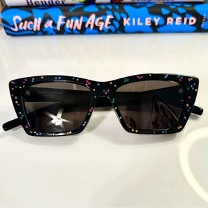 Saint Laurent Cat Eye Sunglasses w/ Crystals